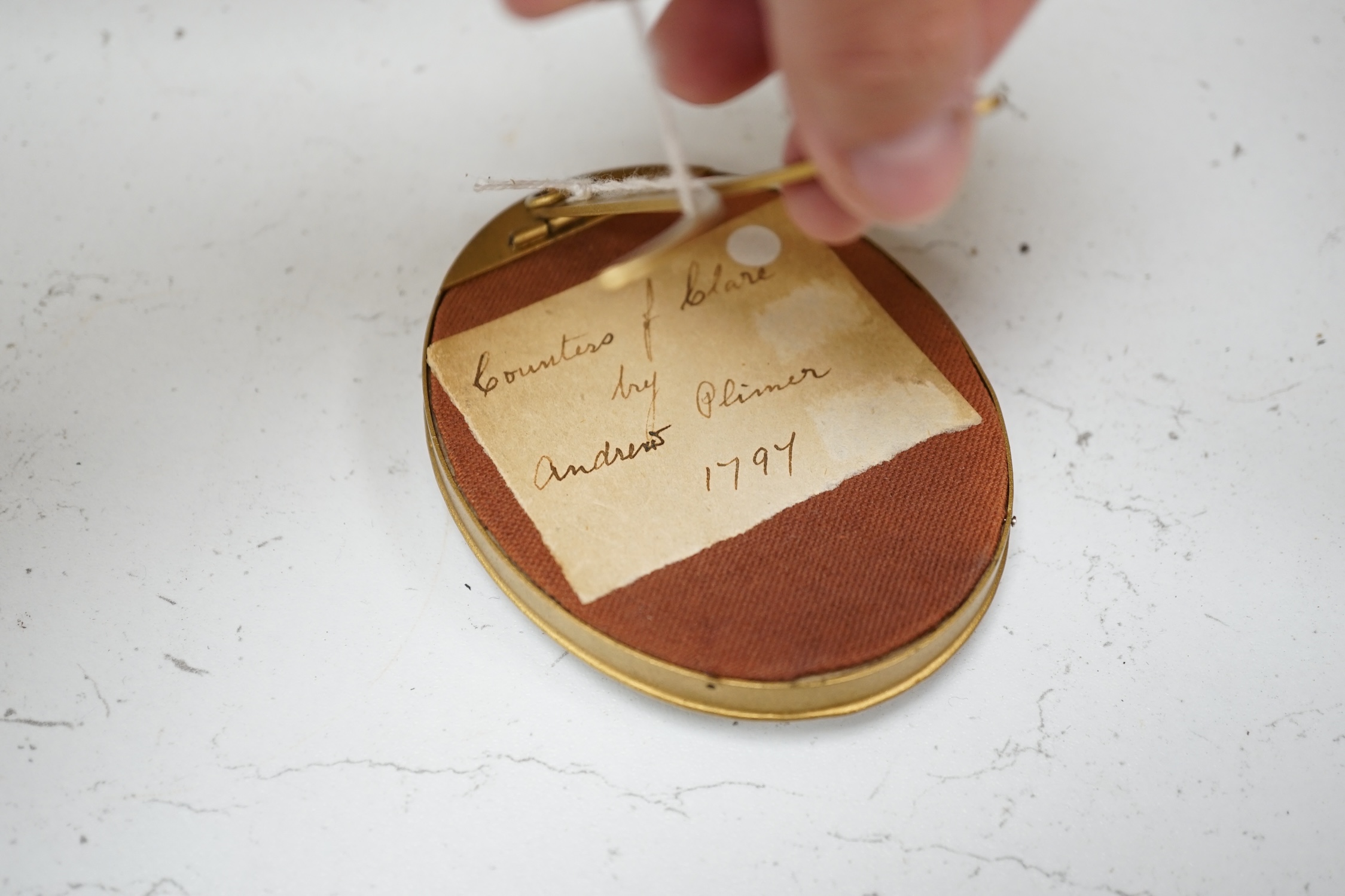 An early 19th century oval framed portrait miniature on ivory CITES Submission reference DGP5J4HH